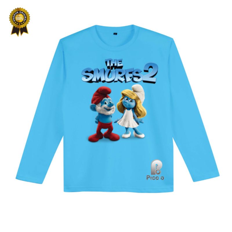 KAOS ANAK THE SMURFES 2 LENGAN PANJANG