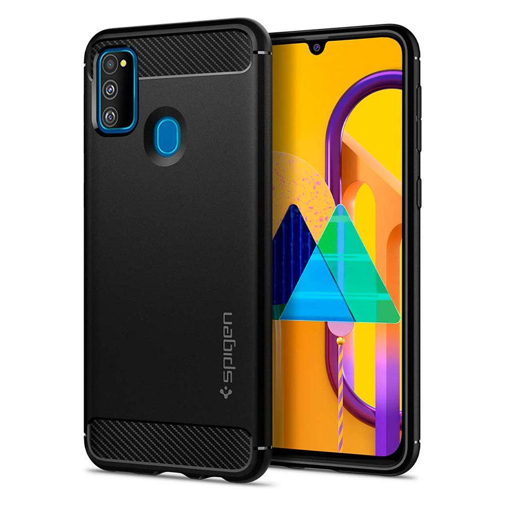 

Case Samsung Galaxy M30s / M30 / M20 Spigen Softcase Carbon Fiber Rugged Armor Silicone Casing