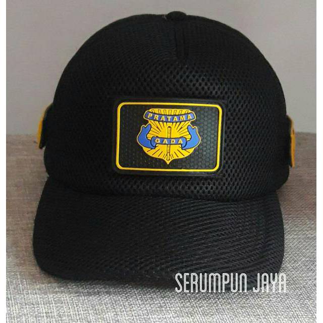 TOPI GADA PRATAMA - TOPI GADA PRATAMA SECURITY 3PATCH JARING VELCRO HITAM