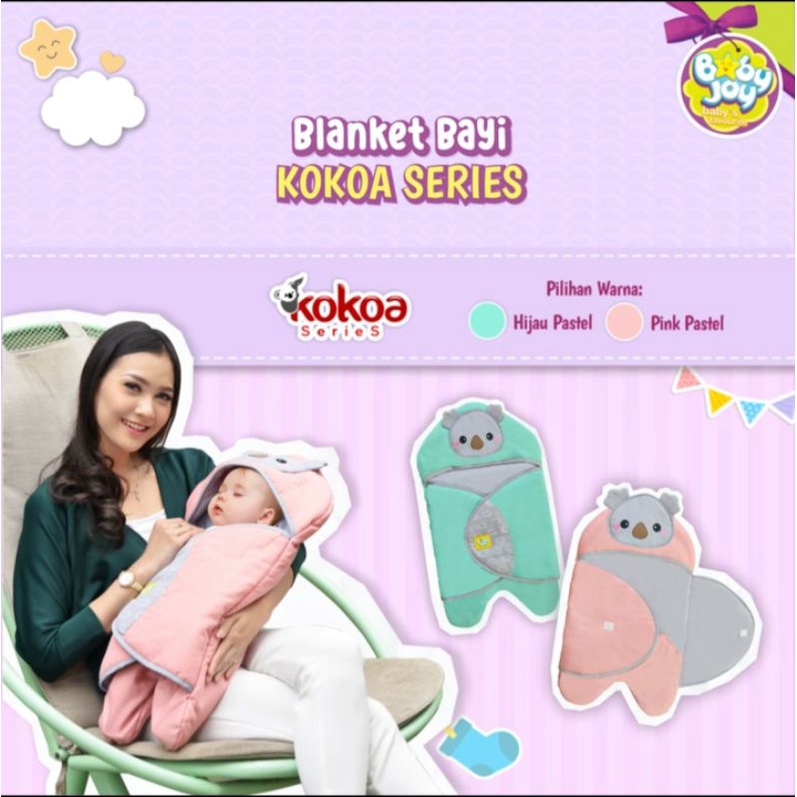 Baby Joy Baby Blanket Selimut Topi Bayi Model Celana Kokoa Series