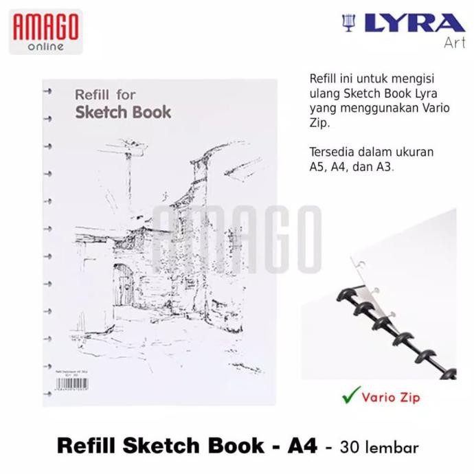 

Aman Lyra Refill Sketch Book A4 W/ 30 Pages - 9211260 Gilaa!!!