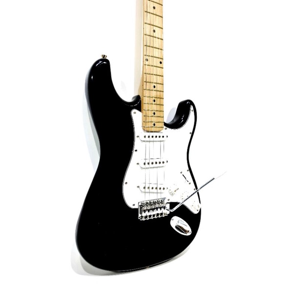 Gitar Elektrik Merk Fender Model Strato Caster Black / Hitam Bonus Tas dan Kabel Jack Stratocaster Listrik Murah Jakarta