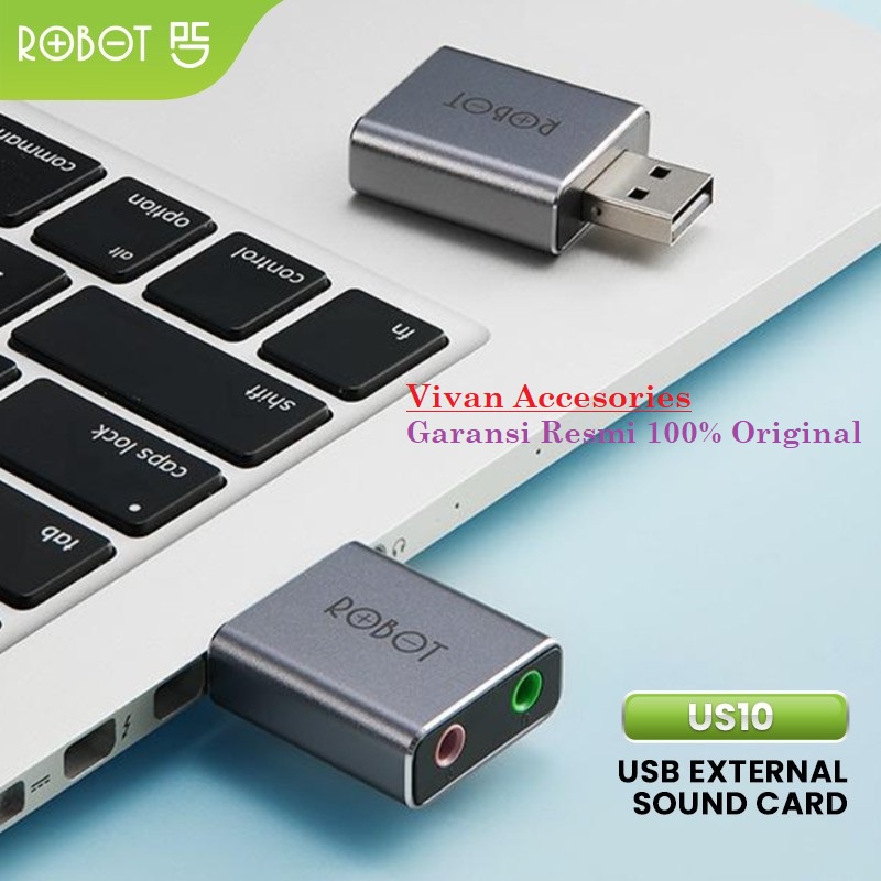 Robot US10 USB External Sound Card Eksternal USB 2.0 PC Laptop