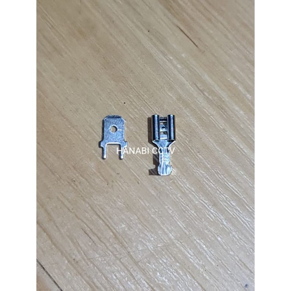 Skun Silver PCB Gepeng Terminal 6.3 Female Male Karet