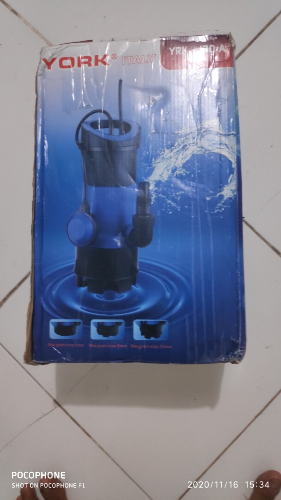 Pompa Celup York - 130 A (3 In 1 ) Pompa Taman - Pompa Kolam Ikan– 220v – 130w - Otomatis