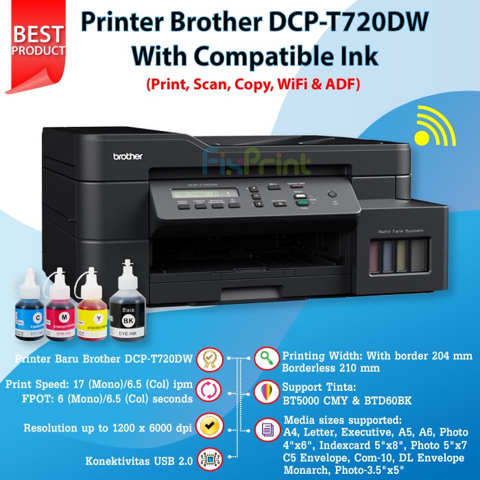 Printer Brother DCP-T720DW DCP T720dw WiFi Print Scan Copy Duplex