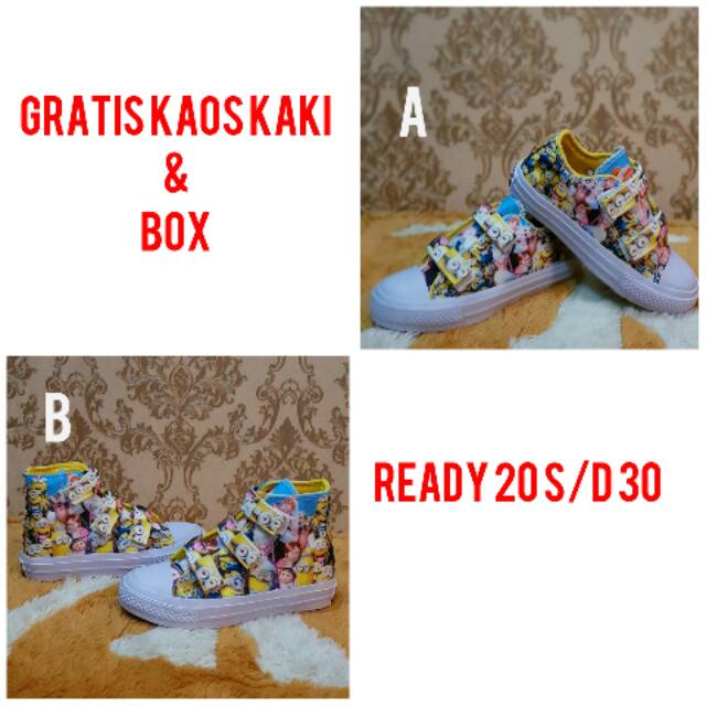  SEPATU  CONVERSE  ANAK KARAKTER  MINION Shopee Indonesia