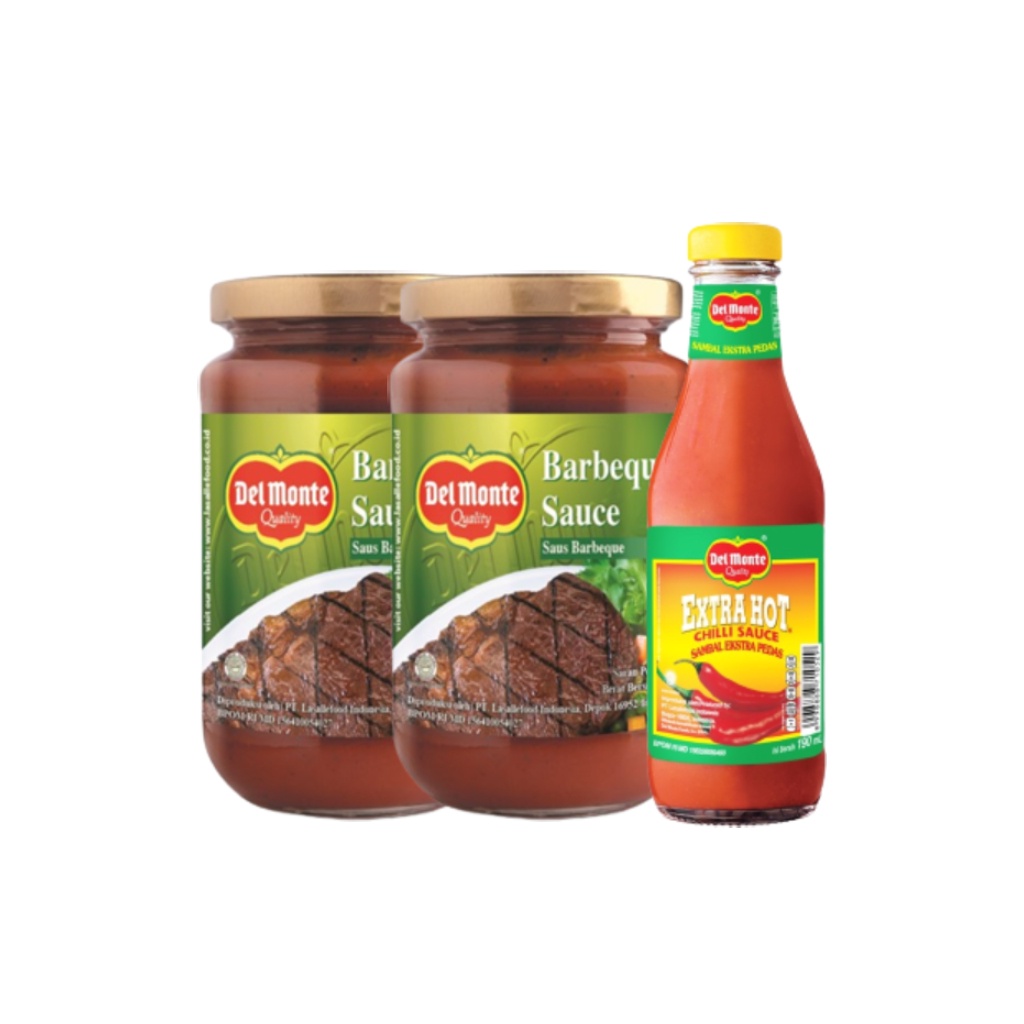 

Buy 2 Delmonte Saus Barbeque 330 gr Get 1 Delmonte Saus Extra Hot Chilli 190 ml