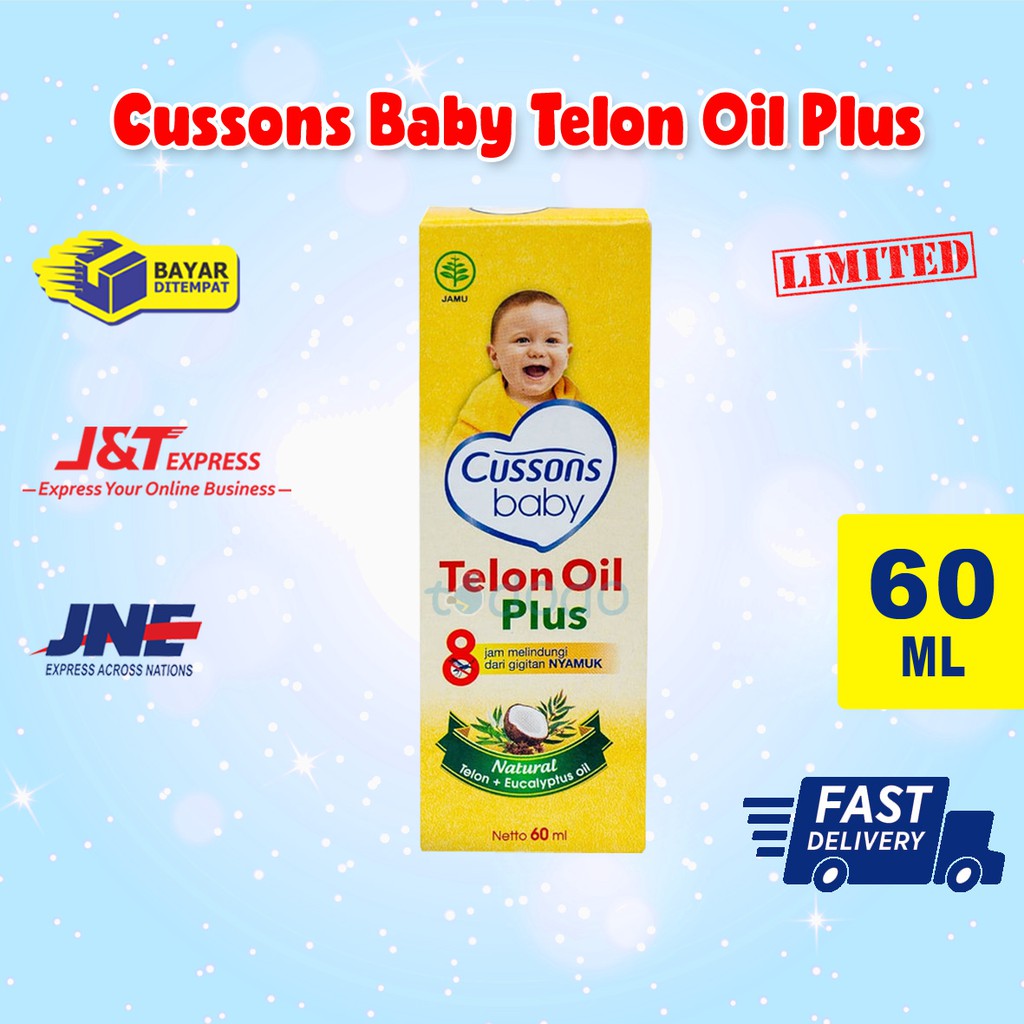 Cussons Baby Telon Oil Plus 60ml / Minyak Telon Bayi