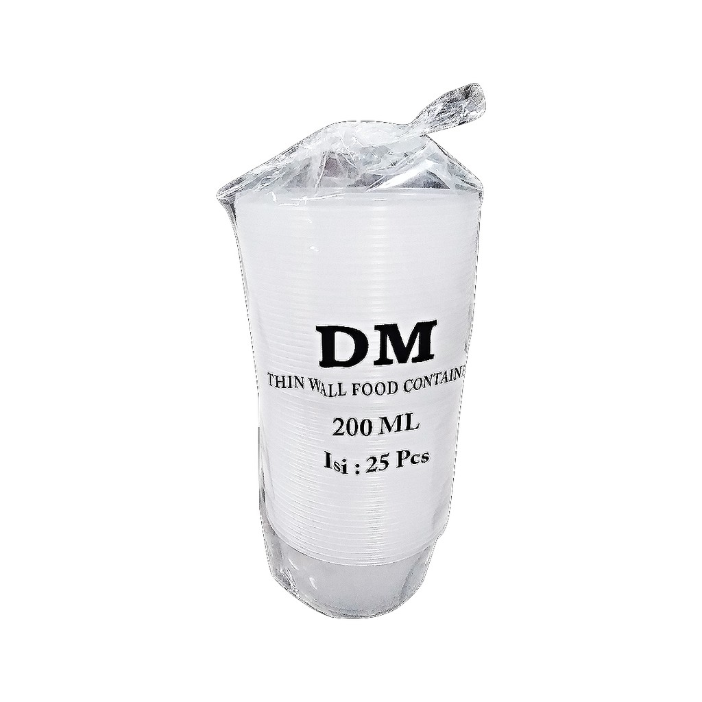 DM Thinwall Cup Plastik 200 ML Cup Pudding Cup