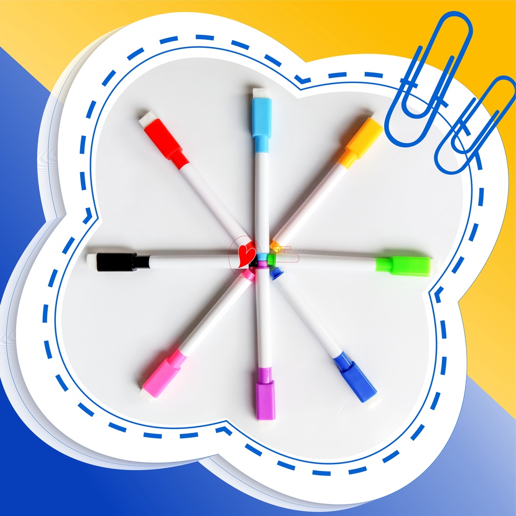 

Spidol Wipe & Clean /Spidol Flash Card / Whiteboard Marker /Bisa dhapus /Banyak Varian Warna