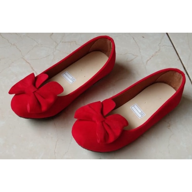 Sepatu FlatShoes Anak Perempuan Pita Kelinci Ukuran 21-35