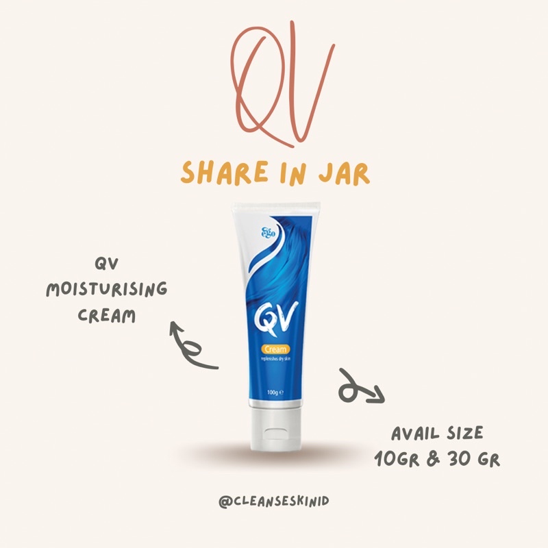 SHARE IN JAR QV MOISTURIZER CREAM PELEMBAB KULIT KERING VIRAL TASYA FARASYA TERMURAH