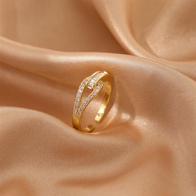 Korea sederhana Indeks cincin kepribadian wanita terbuka Net merah temperamen cincin jari tengah BAR