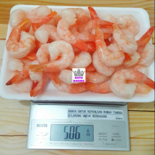 

Udang Cooked / Udang Matang Kupas bersih @500gr - Size Besarrrrr