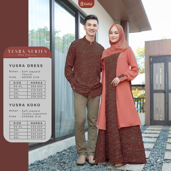 ( Sarimbit Keke Yusra Couple  ) Dress Yusra 2118 Koko Yusra 2118
