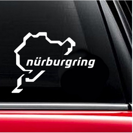 Stiker Cutting Mobil Sport Racing NURBURGING CIRCUIT Sticker