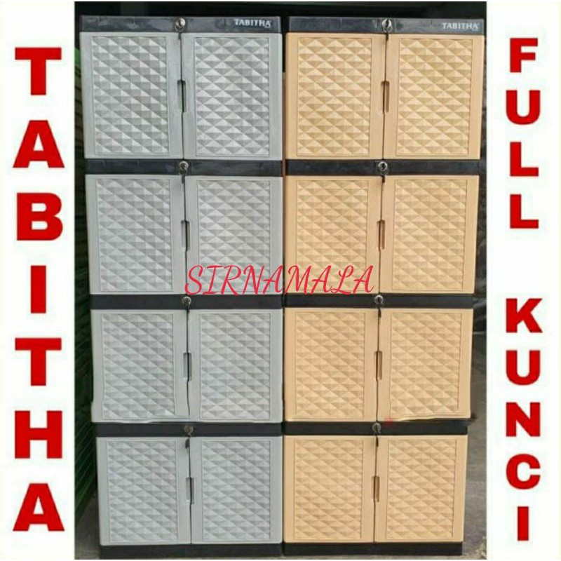 LEMARI PLASTIK MINI TABITHA 3/4 /5 SSN FULL KUNCI