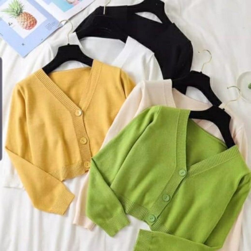 CARDIGAN CROP KANCING 3 //BAILEY CARDY RAJUT//OUTER WANITA MURAH