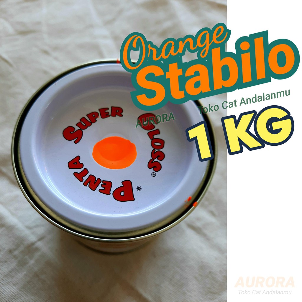 

Cat Penta Super Gloss Orange Stabilo 1Kg NC Light Oren Fluorecent Oranye Skotlet Nyala Terang