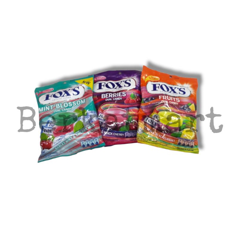 FOX'S CRYSTAL CLEAR All Variant Oval Candy 125g