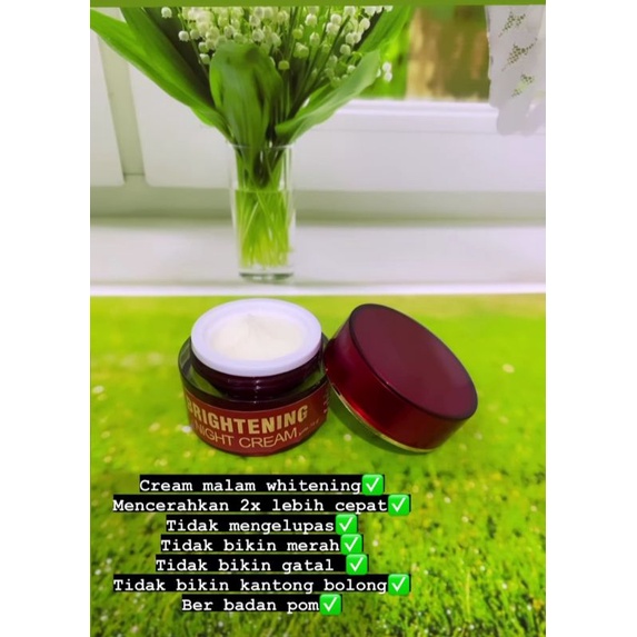 CREAM MALAM BRIGHTENING / BRIGHTENING NIGHT CREAM / JESI AYUCARE / ORIGINAL JAC