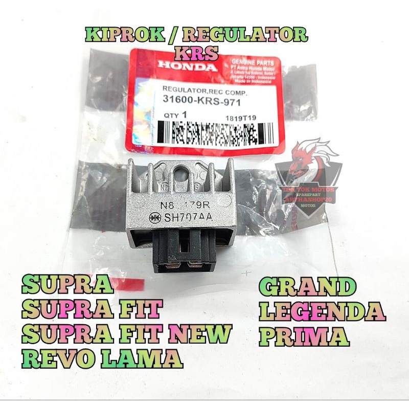 KIPROK REGULATOR Gn5 / Krs ASLI ORIGINAL Motor HONDA Astrea GRAND , SUPRA X 100 , SUPRA FIT Lama , S