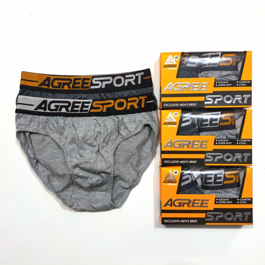 2 Pcs Celana Dalam Pria Agree Sport CD Underwear Pakaian Dalam 2327