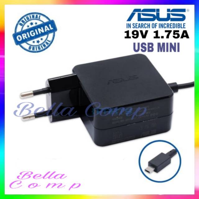 Adaptor Charger Asus VivoBook E203 E203N E203NA E203NAH E203-NAH  Output 19V 1.75A Konektor USB Ori