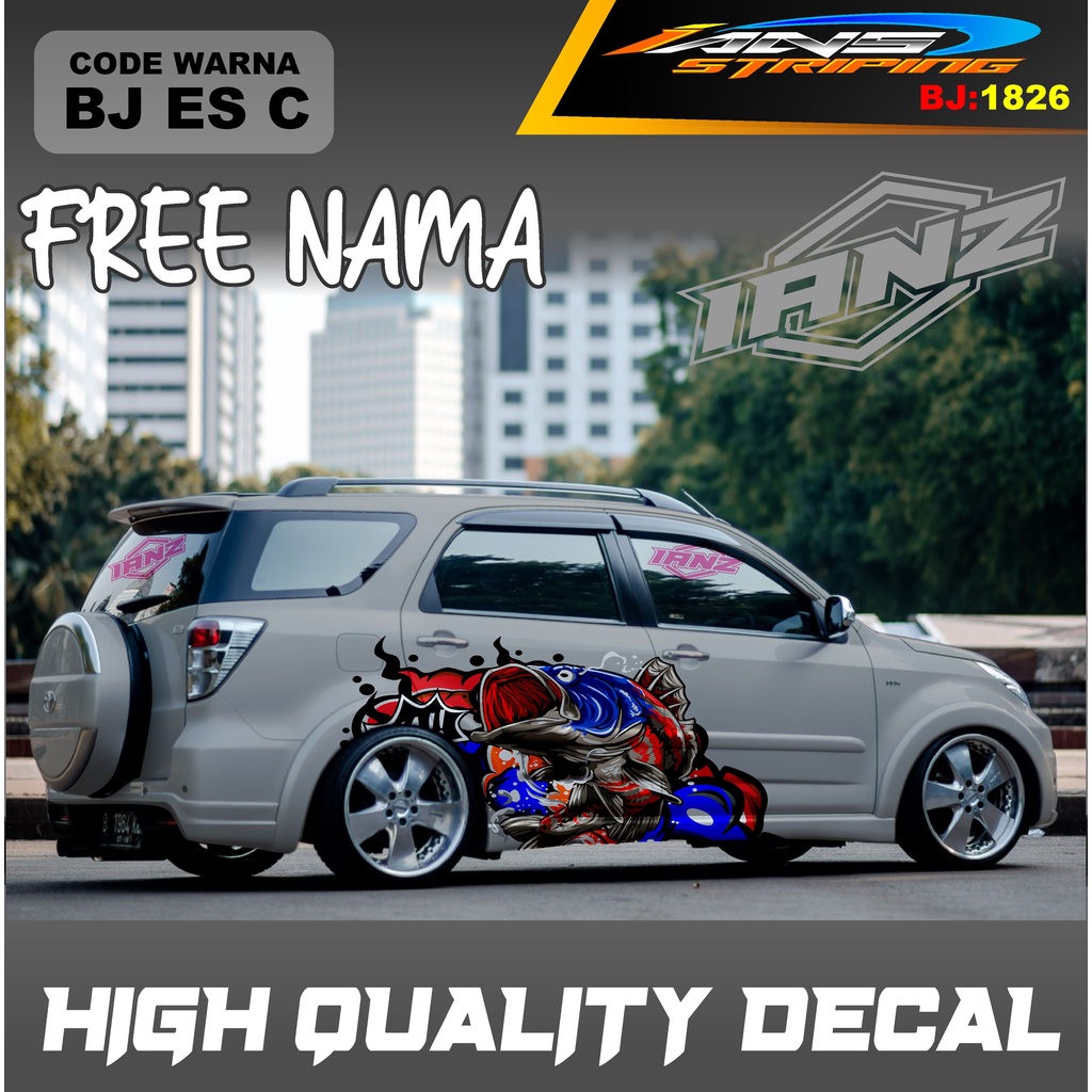 DECAL STIKER MOBIL TERIOS / STIKER MOBIL GRAND LIVINA / VARIASI STIKER MOBIL AVANZA / STIKER MOBIL XENIA / STIKER MOBIL