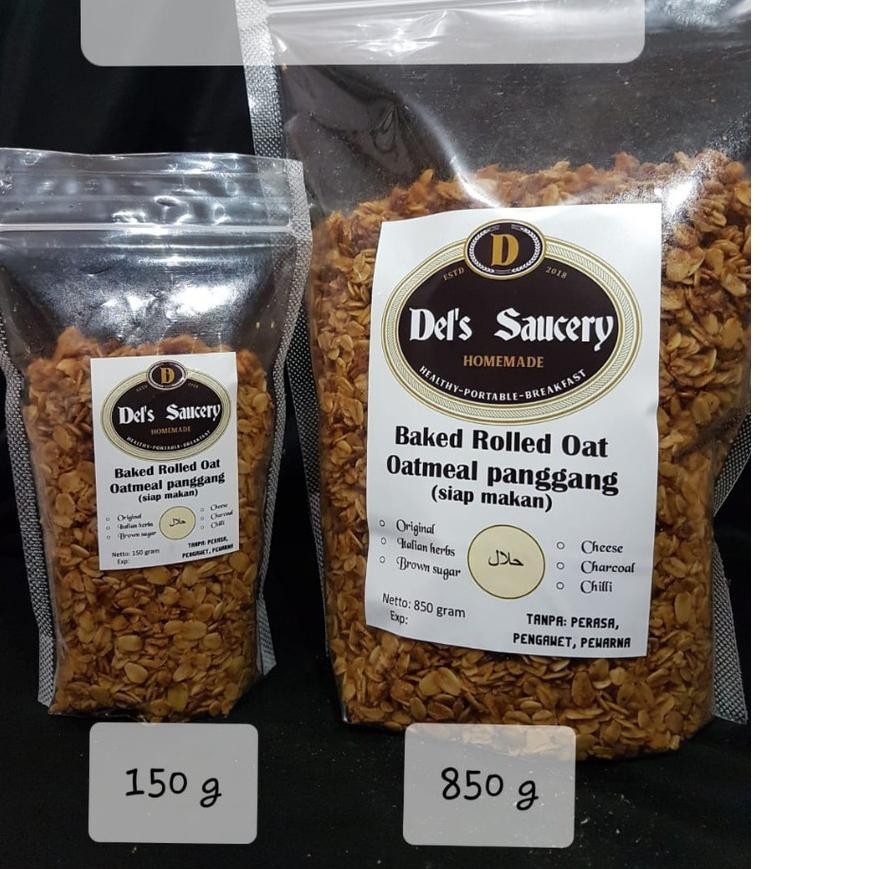

K1 Baked Rolled Oat / Oatmeal Panggang semi granola homemade 1kg Bundle Berbagai Rasa . . . . .