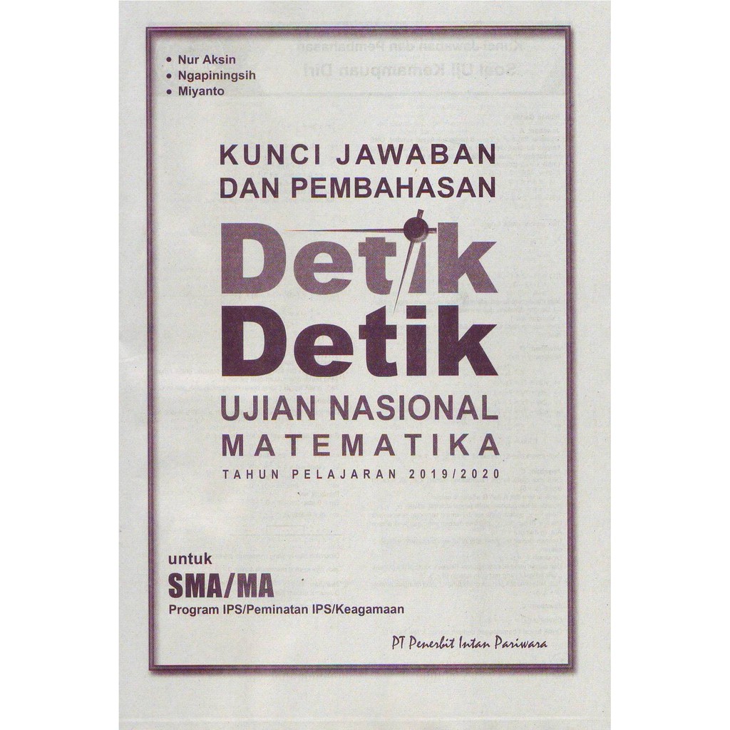 DETIK - DETIK UN MATEMATIKA IPS SMA/MA TAHUN 2019/2020-2