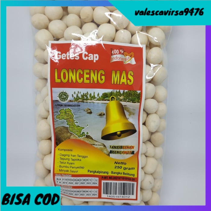 

⭐BISA COD⭐ Kerupuk Getas Ikan Tenggiri Cap Lonceng Mas