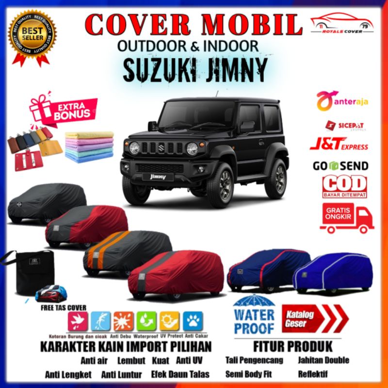 Body Cover Mobil Jimny, Sarung Mobil Suzuki Jimny 2019/2020, Mantel Penutup Pelindung Outdoor