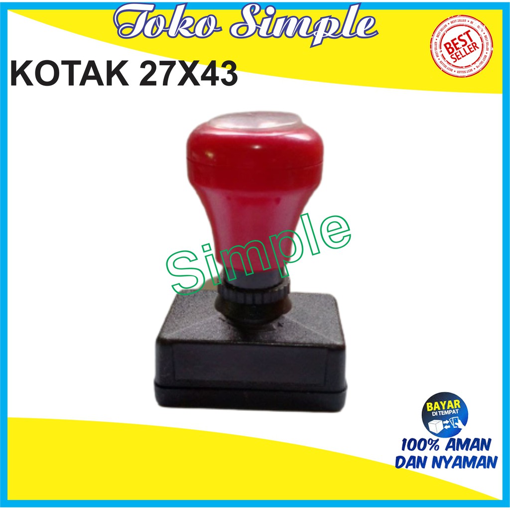 

GAGANG STEMPEL FLASH UKURAN 27X43 STEMPEL WARNA