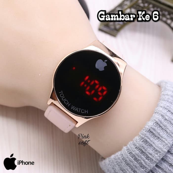 JAM TANGAN TOUCH BULAT PLAT GOLD LEATHER SR01