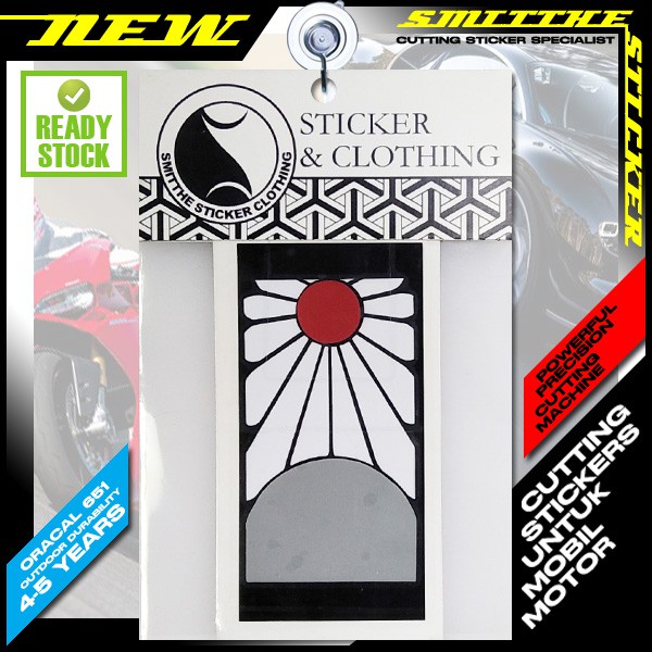 Stiker Hanafuda like Logo 4W anime Kimetsu No Yaiba Cutting Sticker Mobil Motor