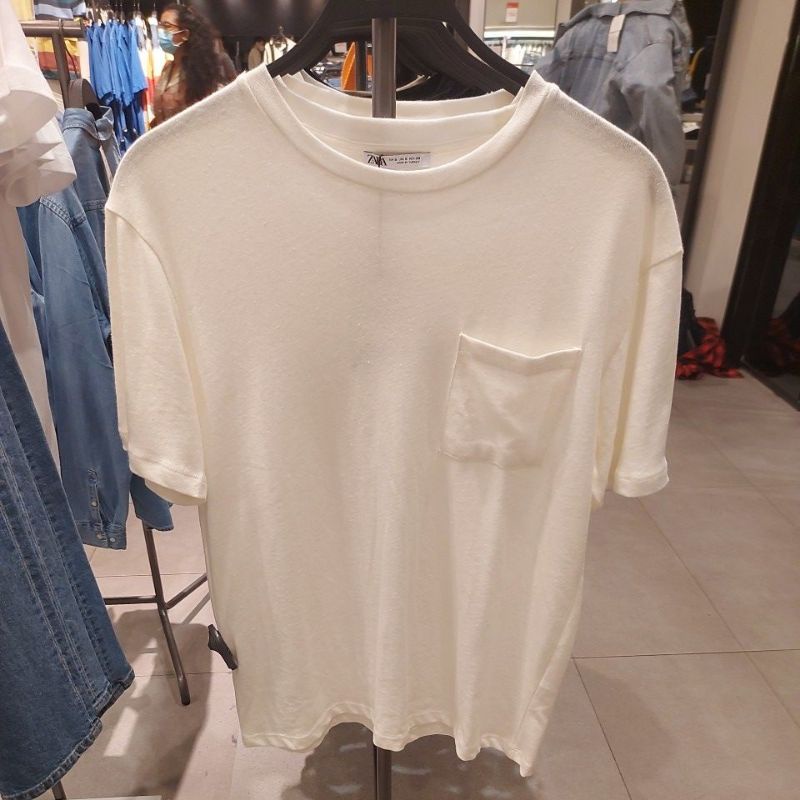NEW ZARA MAN KAOS POCKET