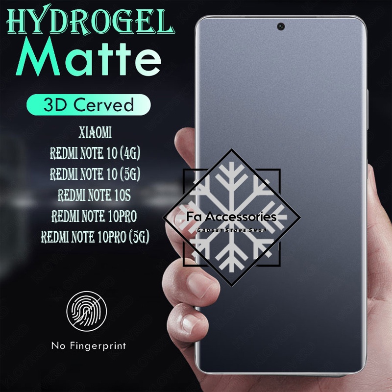 FA ANTI GORES JELLY HYDROGEL MATTE XIAOMI REDMI NOTE 10 10A 10C 10S 10PRO 11 11S 11PRO 12 12PRO 12C C S PRO PLUS A C 5G 2022 FULL SCREEN GUARD SHOCK