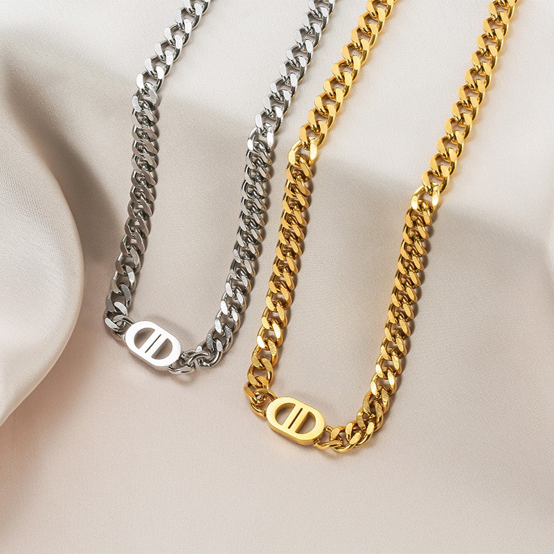Kalung sisik tebal Titanium Korea Style Wanita Anti Karat