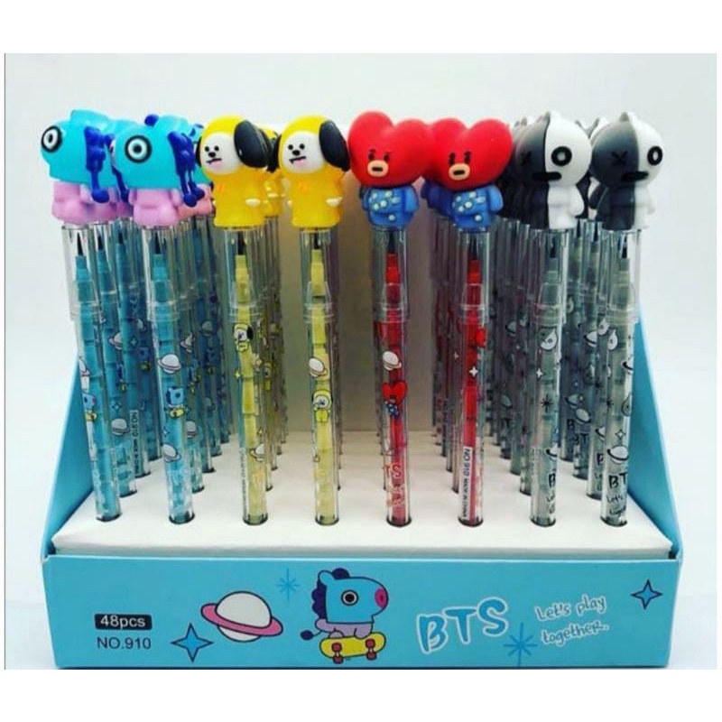 

PENSIL BTS PENSIL BENSIA BT21 BTS PENSIL SUSUN BT21 PENSIL LANTU BTS KPOP Non Sharpening Pencils