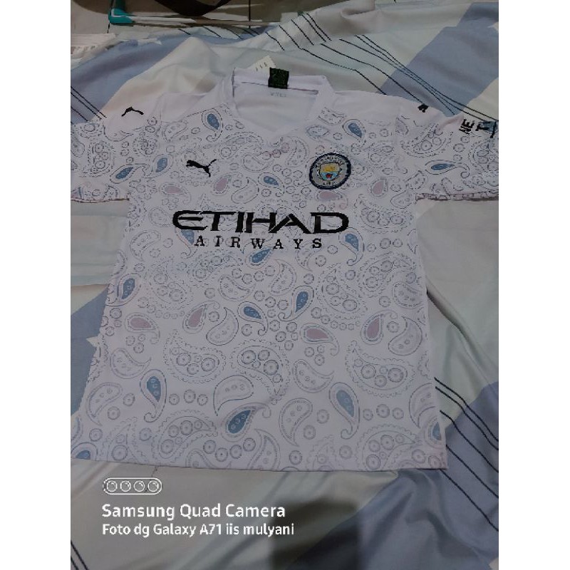 atasan jersey man city away putih grade lokal 2020