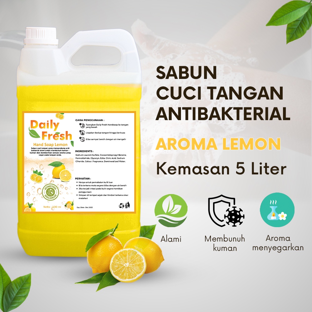 SABUN CUCI TANGAN HAND SOAP DAILY FRESH 5 LITER KUALITAS PREMIUM DENGAN AROMA MENYEGARKAN READY STOCK