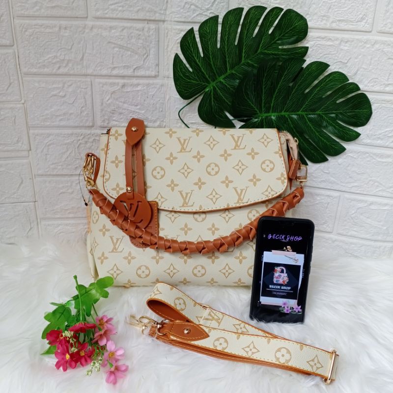 tas wanita selempang bag LV Ashanty giant best seller