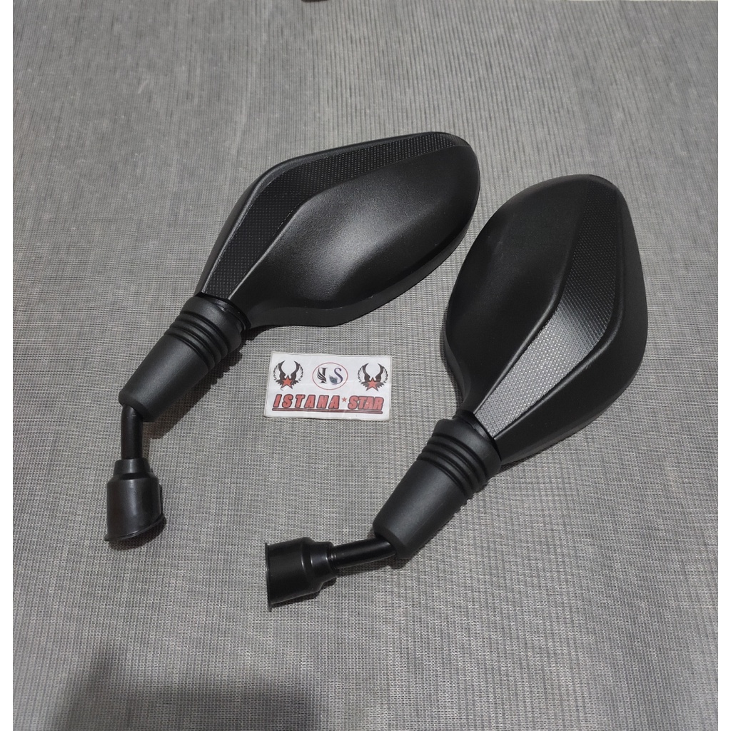 Spion Click HITAM Plus Handgrip Domino sisik Universal Beat Mio Vario Nmax Pcx Lexi Scoopy dll