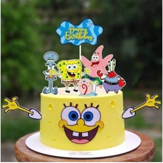Spongebob Topper Kue Ulang Tahun / Topper Cake Birthday