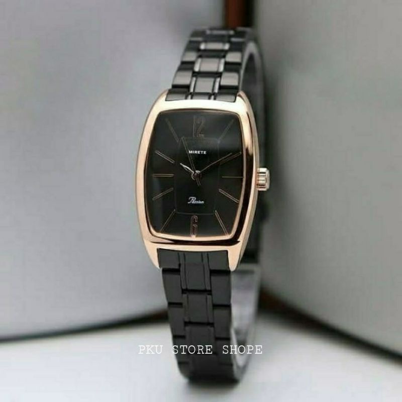 [ Best Seller] JAM Tangan wanita/cewek mirete tahan air model fashion analog Rantai Stainliss || jam tangan wanita terlaris dan termurah, cantik dan elegan Free batre cadangan