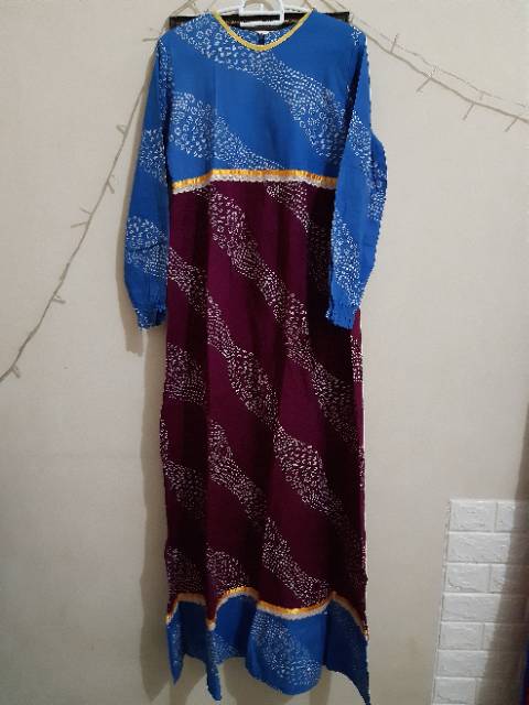 Gamis Batik Rejodani sogan (preloved)