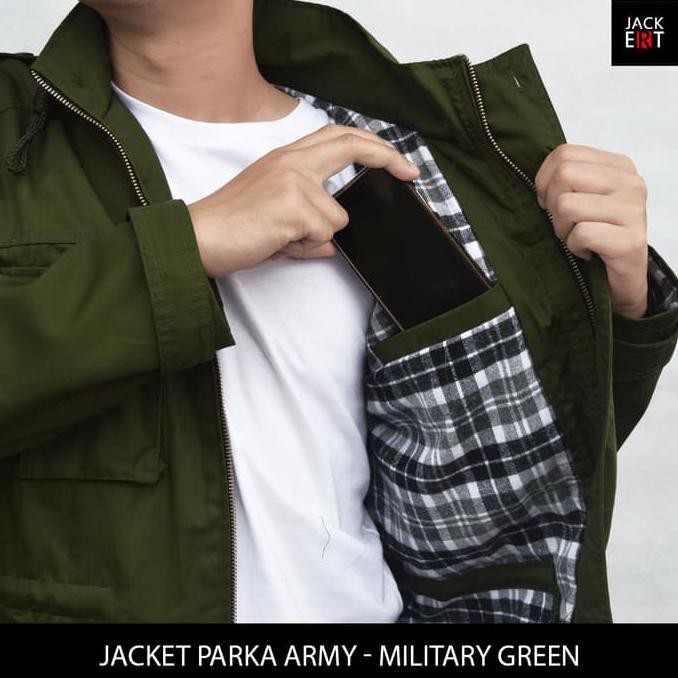 Diskon Jaket Parka Army - Military Green Terbaru