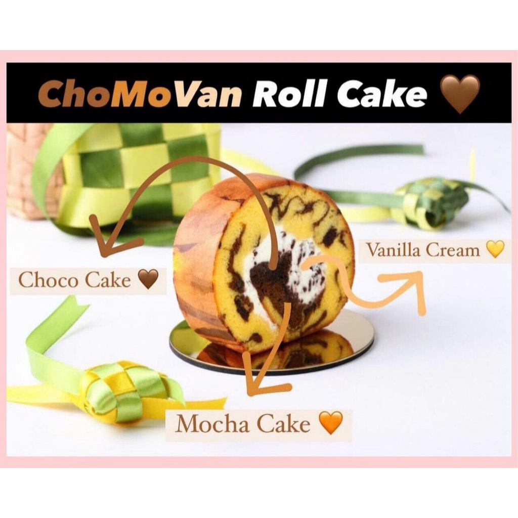 

Roll Cake ChoMoVan (Chocolate, Mocca, Vanilla)